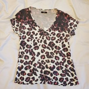 Vintage Markus Lupfer 💜 90s y2k pastel neon tshirt sz S mint w/purple leopard